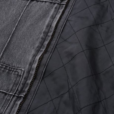HELLRAZOR BLOCK DENIM JACKET - DARK BLACK