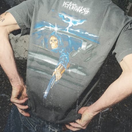 DEATHWISH SAMBORGINI REAPER DYED TEE - WASHED BLACK