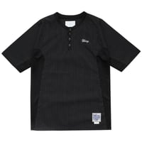 WHIMSY  BASEBALL HENLEY SHIRT - BLACK
