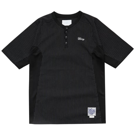 WHIMSY  BASEBALL HENLEY SHIRT - BLACK