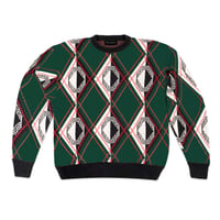 OCTAGON CADENCE KNITTED SWEATER - GREEN/BLACK/WHITE
