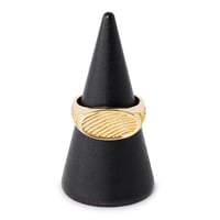 HELLRAZOR OVAL  LOGO PINKY RING - BRASS GOLD