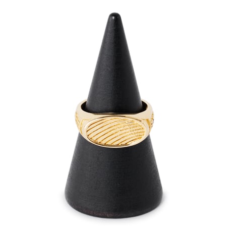 HELLRAZOR OVAL  LOGO PINKY RING - BRASS GOLD