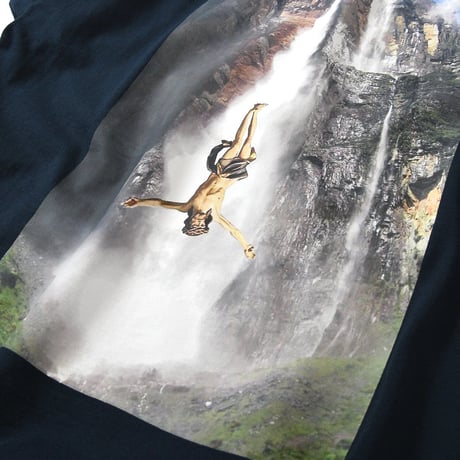 SAINTS & SINNERS  DIVING JESUS  TEE - NAVY