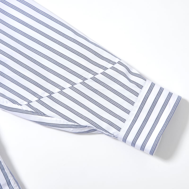 RAJABROOKE JALUR SHIRT - WHITE/BLUE | BOTTOM LINE