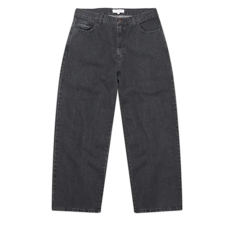 YARDSALE SLUB SATIN PHANTASY JEANS - BLACK