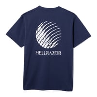 HELLRAZOR CRACKED CORE LOGO TEE - NAVYBLUE