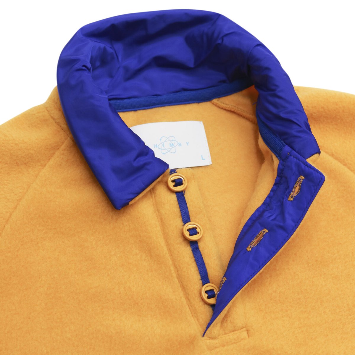 WHIMSY FLEECE RAGLAN POLO - MANGO | BOTTOM LINE