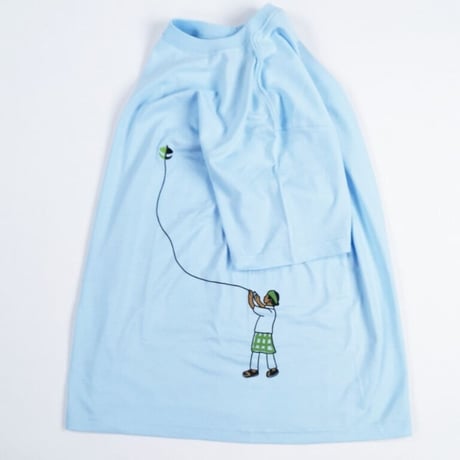 RAJABROOKE WAU LOGO TEE - SKY