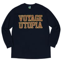 VOYAGE COLLEGE L/S TEE-NAVY