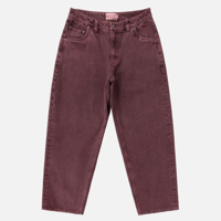 DIME BAGGY DENIM PANTS -  WINE WASHED