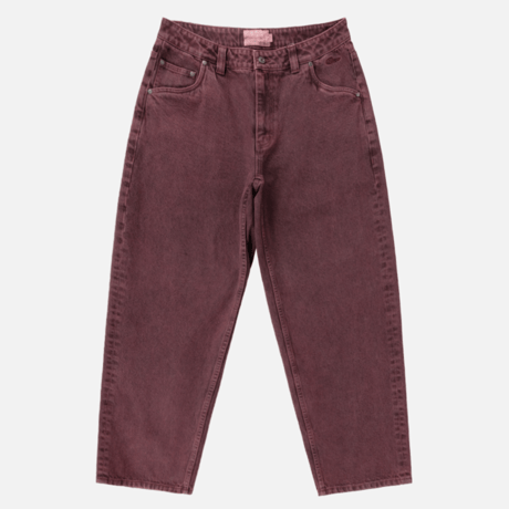 DIME BAGGY DENIM PANTS -  WINE WASHED