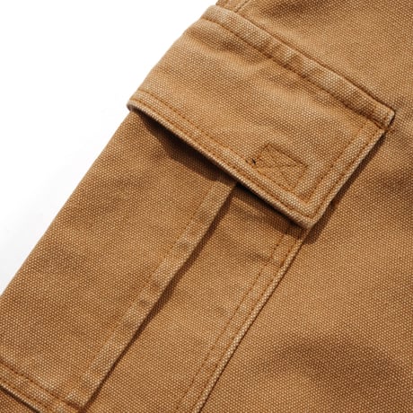 BUTTERGOODS SANTOSUOSSO DUCK CANVAS CARGO PANTS - BROWN
