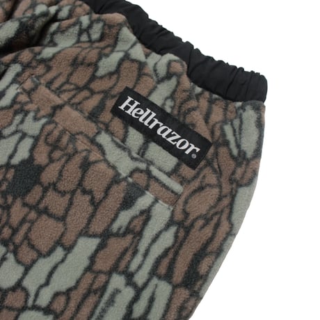 HELLRAZOR REVERSIBLE NYLON FLEECE PANTS - BLACK/TREBARK
