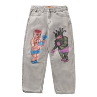 BUTTERGOODS X DANIELJOHNSTON BOXING DENIM JEANS - GREY