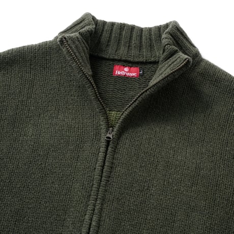 HELLRAZOR LOGO FULLZIP HOOD - GREEN