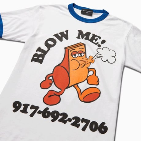CALL ME 917 BLOW RINGER TEE - WHITE