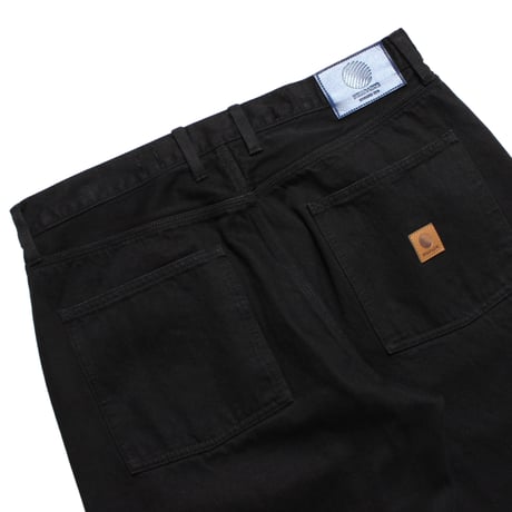 BAGGIE OVER DYE DENIM PANTS - BLACK