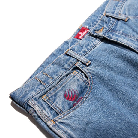 HELLRAZOR BAGGIE DENIM PANTS  - WASH INDIGO