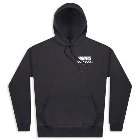 HOPPS X LABOR SERVICE WEAR HOODIE -  BLACK/WHITE