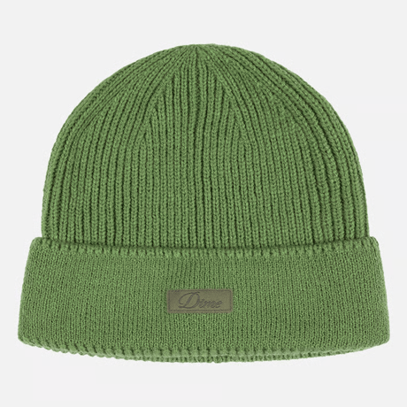 DIME CURSIVE RIB BEANIE - KHAKI GREEN
