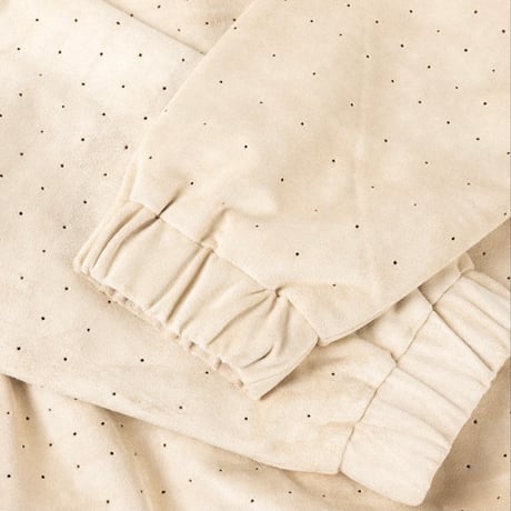 DIME PERFORALED FAUX SUEDE JACKET - TAN