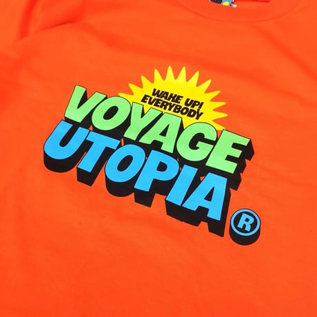 VOYAGE UTOPIA WAKE UP! TEE - ORANGE