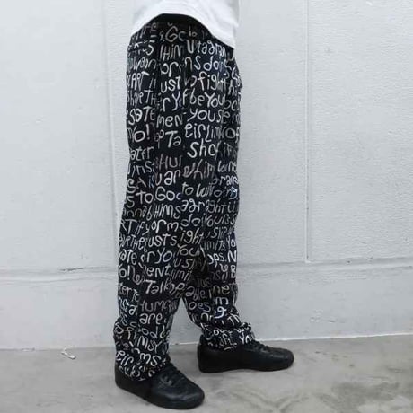 WHIMSY CLAY LETTER PANT - BLACK