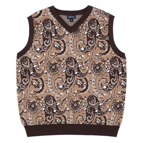 BRONZE56K PAISLEY VEST -TAN