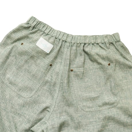 WHIMSY  LINEN PAINTER BAGGY SHORT - MINT