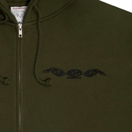SCI-FI FANTASY ORIGIN ZIP HOOD - SAGE