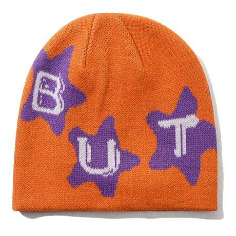 BUTTERGOODS STARS SKULLY BEANIE - ORANGE