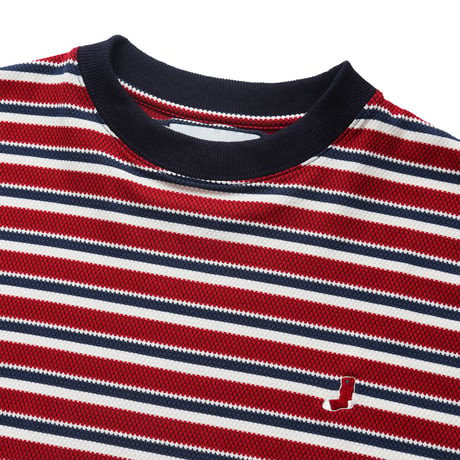 WHIMSY HONEYCOMB BORDER TEE - RED