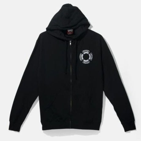 BAKER SKATEBOARDS ARCH SPHERE ZIP UP HOODIE BLACK