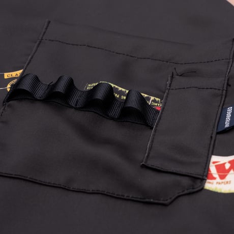 RAW X INTERBREED PAPERS OPENCOLLOAR SHIRT - BLACK