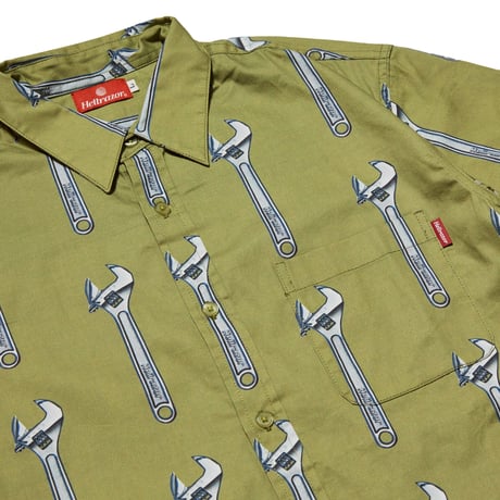 HELLRAZOR WRENCH BUTTON SHIRT-KHAKI
