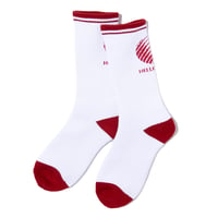 HELLRAZOR LOGO SOX - WHITE / RED
