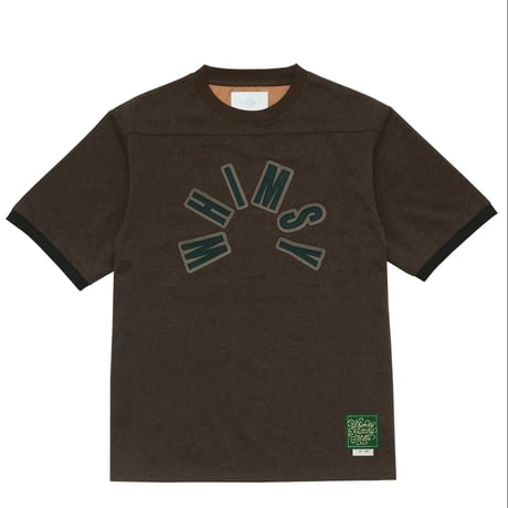 WHIMSY ARCH LOGO RINGER TEE - BROWN