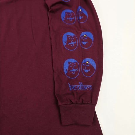 BEDLAM EGGS L/S TEE - MAROON
