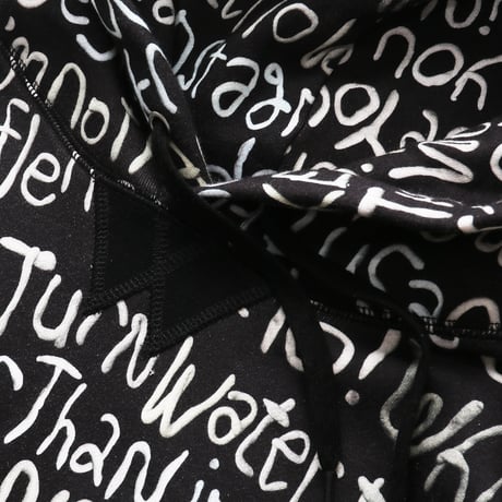 WHIMSY CLAY LETTER HOODIE - BLACK