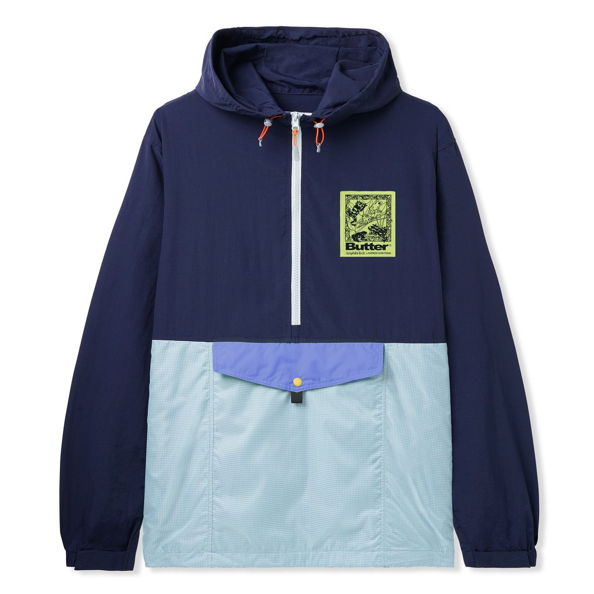 BUTTER GOODS RIPSTOP PANELED JACKET - NAVY | B