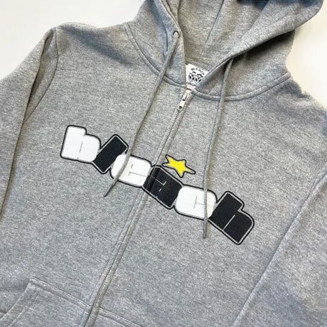 BLEACH SHUV IT ZIP-UP SWEATSHIRT - GREY