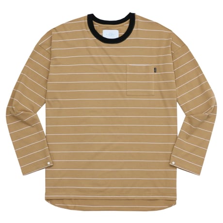 WHIMSY  SNAP SLEEVE BOARDER TOP - BEIGE