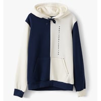 POETIC COLLECTIVE BLOCK HOODIE - NATURAL/NAVY