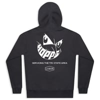 HOPPS X LABOR SERVICE WEAR HOODIE -  BLACK/WHITE