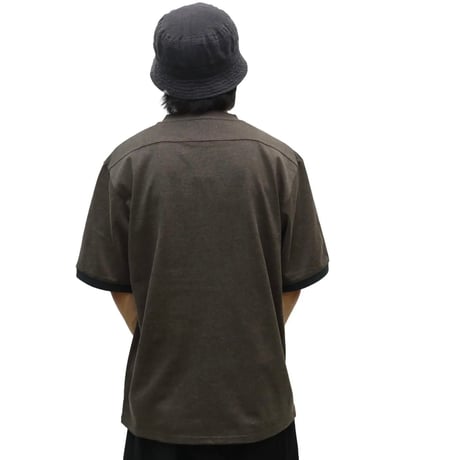 WHIMSY ARCH LOGO RINGER TEE - BROWN