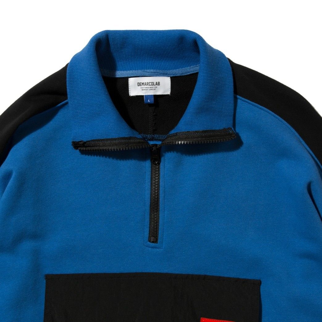 DEMARCOLAB DML.ZIP SWEAT #2-BLUE | BOTTOM LINE