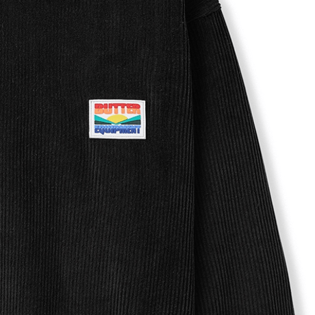 BUTTER GOODS HIGH WAVE CORD PULLOVER - BLACK