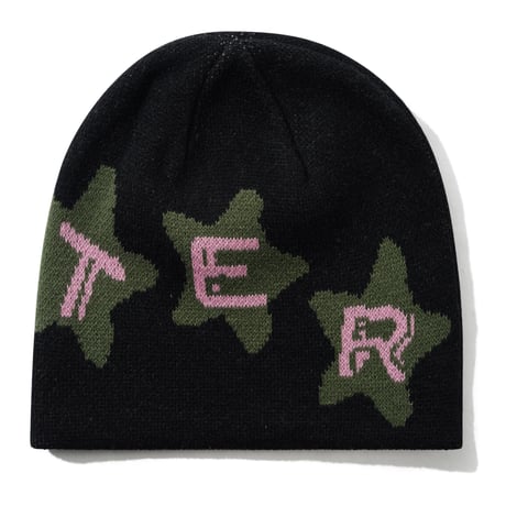 BUTTERGOODS STARS SKULLY BEANIE - BLACK