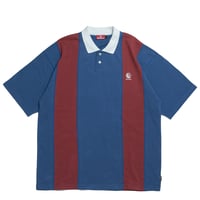 HELLRAZOR STRIPED POLO SHIRT - BLUE